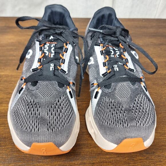 On running On Cloudeclipse Women's size 7 running sneakers Gray/Silver Orange - Picture 2 of 6